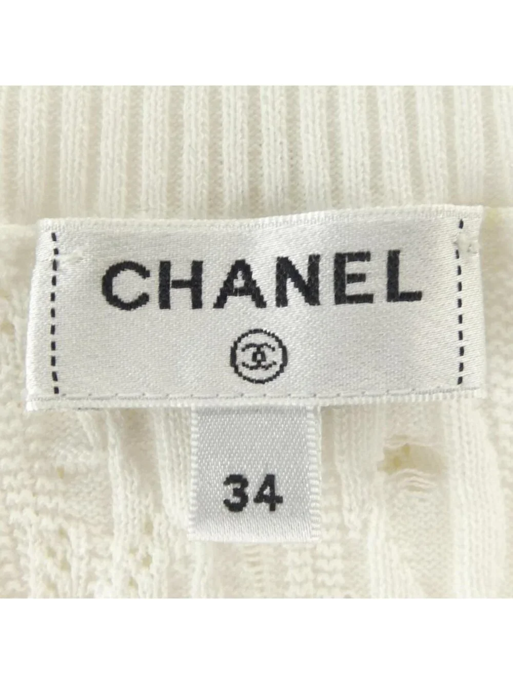 Chanel Knit Sweater White